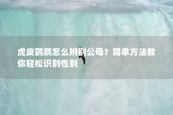 虎皮鹦鹉怎么辨别公母？简单方法教你轻松识别性别