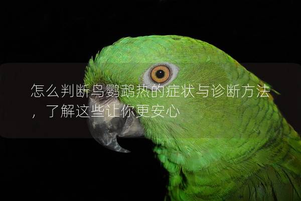 怎么判断鸟鹦鹉热的症状与诊断方法，了解这些让你更安心
