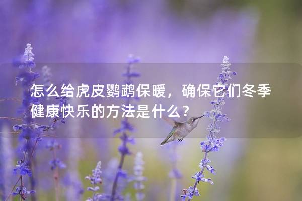 怎么给虎皮鹦鹉保暖，确保它们冬季健康快乐的方法是什么？