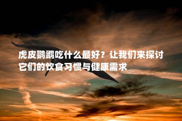 虎皮鹦鹉吃什么最好？让我们来探讨它们的饮食习惯与健康需求