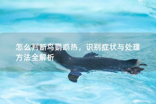 怎么判断鸟鹦鹉热，识别症状与处理方法全解析